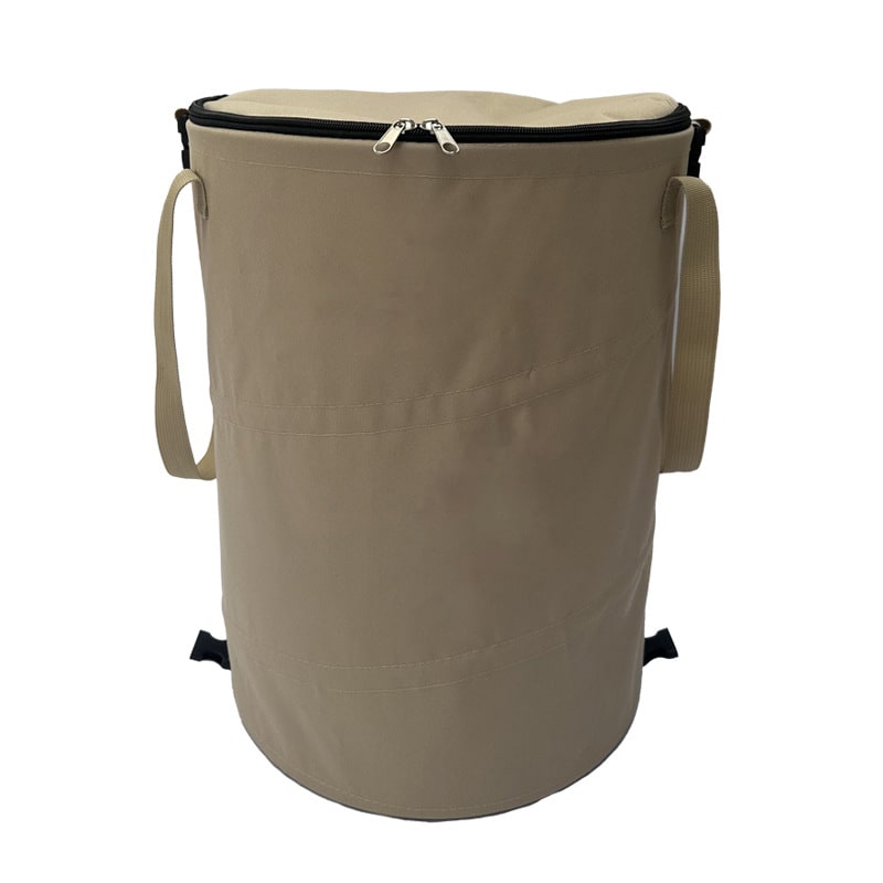 Outdoor Collapsible Camping Trash Can with Lid Garden Picnic Camping Storage Barrel Large Capacity Portable Storage Bag